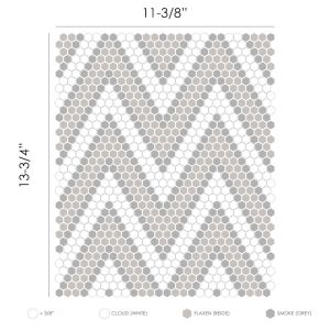 FREE SHIPPING - Amiens Country Geometro Recylcled Glass Mosaic Tile