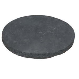 Lime Black 18" Round Stepping Stone Hand Cut Natural