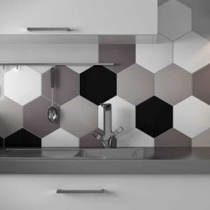 FREE SHIPPING - PURE Grey 10" Hexagon Porcelain Tile-Grey