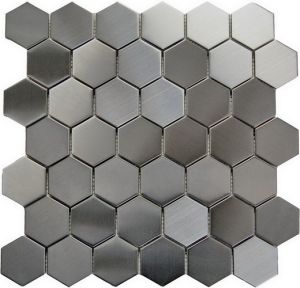 Stainless Steel 2" Hexagon Mosaic