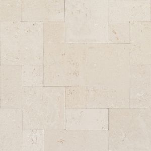 Fossil Limestone French Pattern Brushed (STRAIGHT EDGE) 