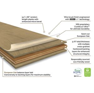 MCCARRAN - Kentsea Oak 9.45" x 86.6" Engineered Hardwood Flooring (XL Size)